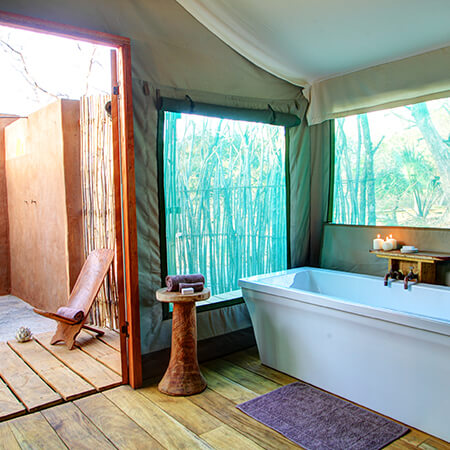 Bathroom Luxury Tented Fathala Accommodation